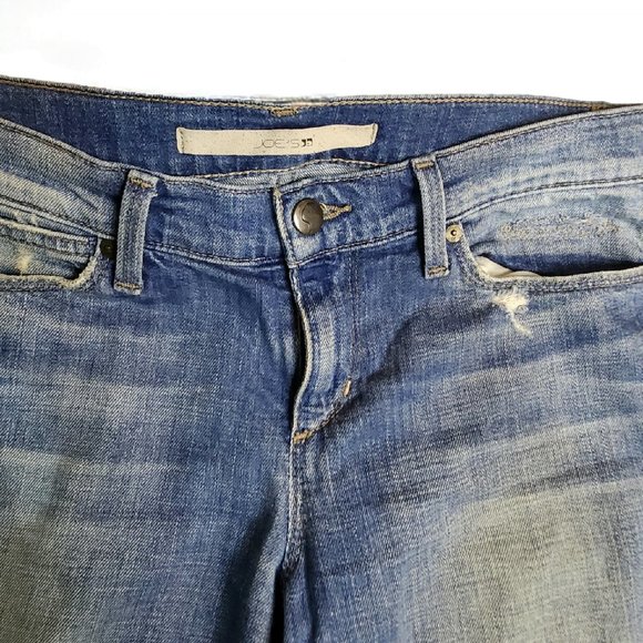 Joe’s Cropped Jeans with Distressed Hem Stretch Soft Cute Pants Size W27 - Picture 7 of 9